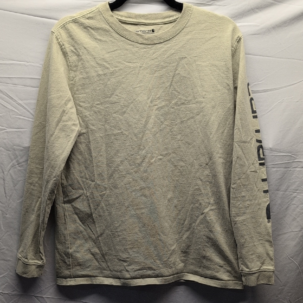 Carhartt Sagebrush Green Long Sleeve Logo Graphic Tee - Size M